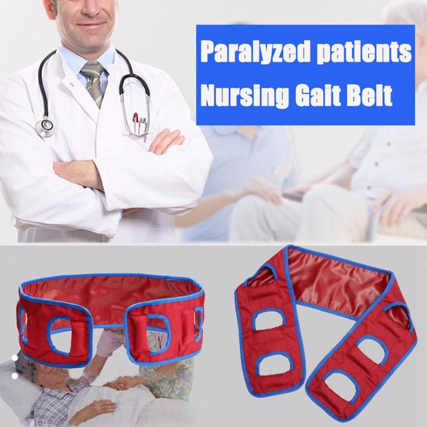 Pulling belt for paralyzed patients in bed