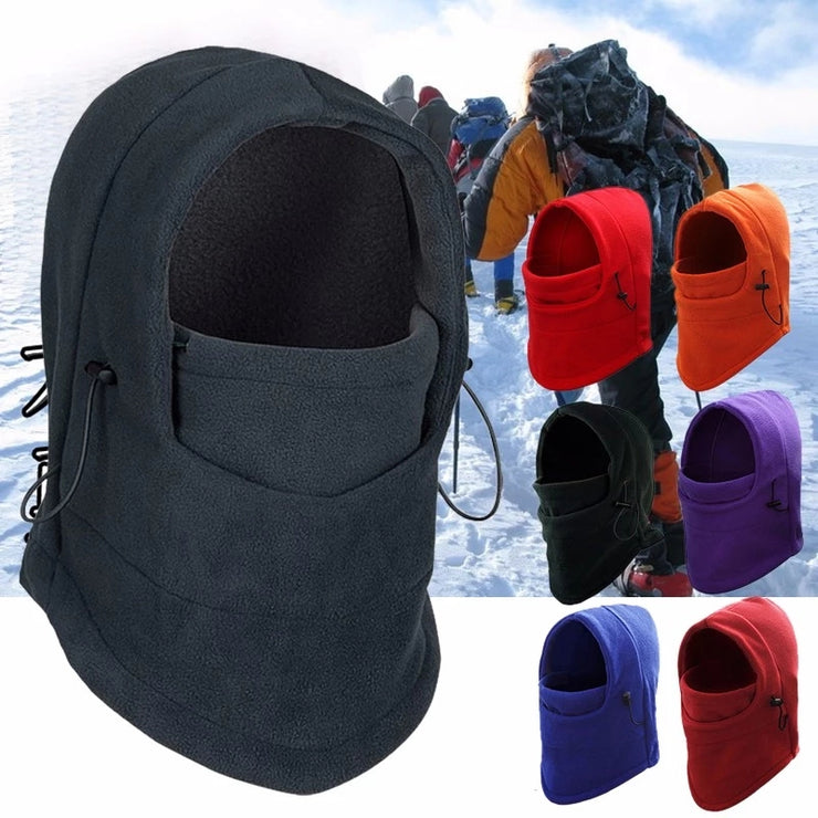 Windproof Hat With Mask Unisex Ski Hat Mens Winter Fleece Wrapped Warm Hat